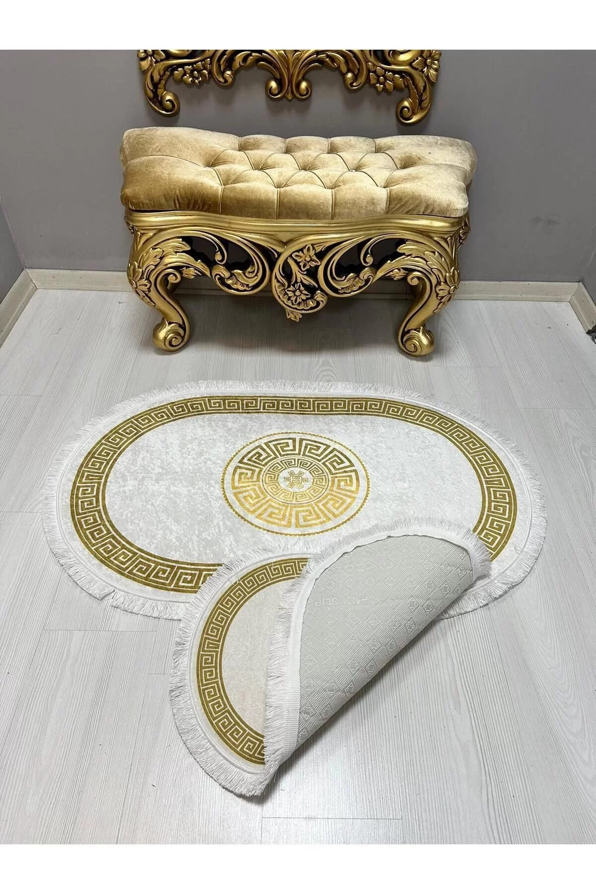 2Lİ İKİLİ BANYO PASPAS SETİ DİJİTAL BASKI KAYMAZ KEÇE TABAN BANYO PASPASI 40X60-60X100 GOLDAY