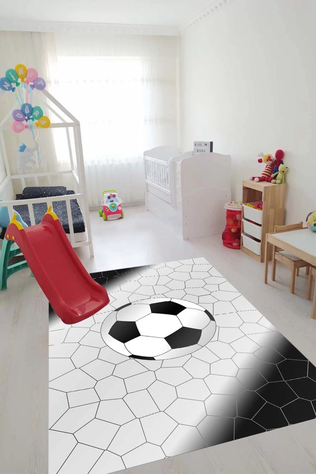 Oyun Halısı Makinede Yıkanabilir Kaymaz Taban Leke Tutmaz Antibakteriyel Çocuk Odası Halısı