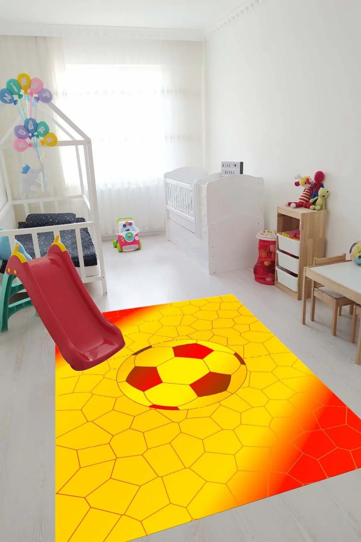Oyun Halısı Makinede Yıkanabilir Kaymaz Taban Leke Tutmaz Antibakteriyel Çocuk Odası Halısı