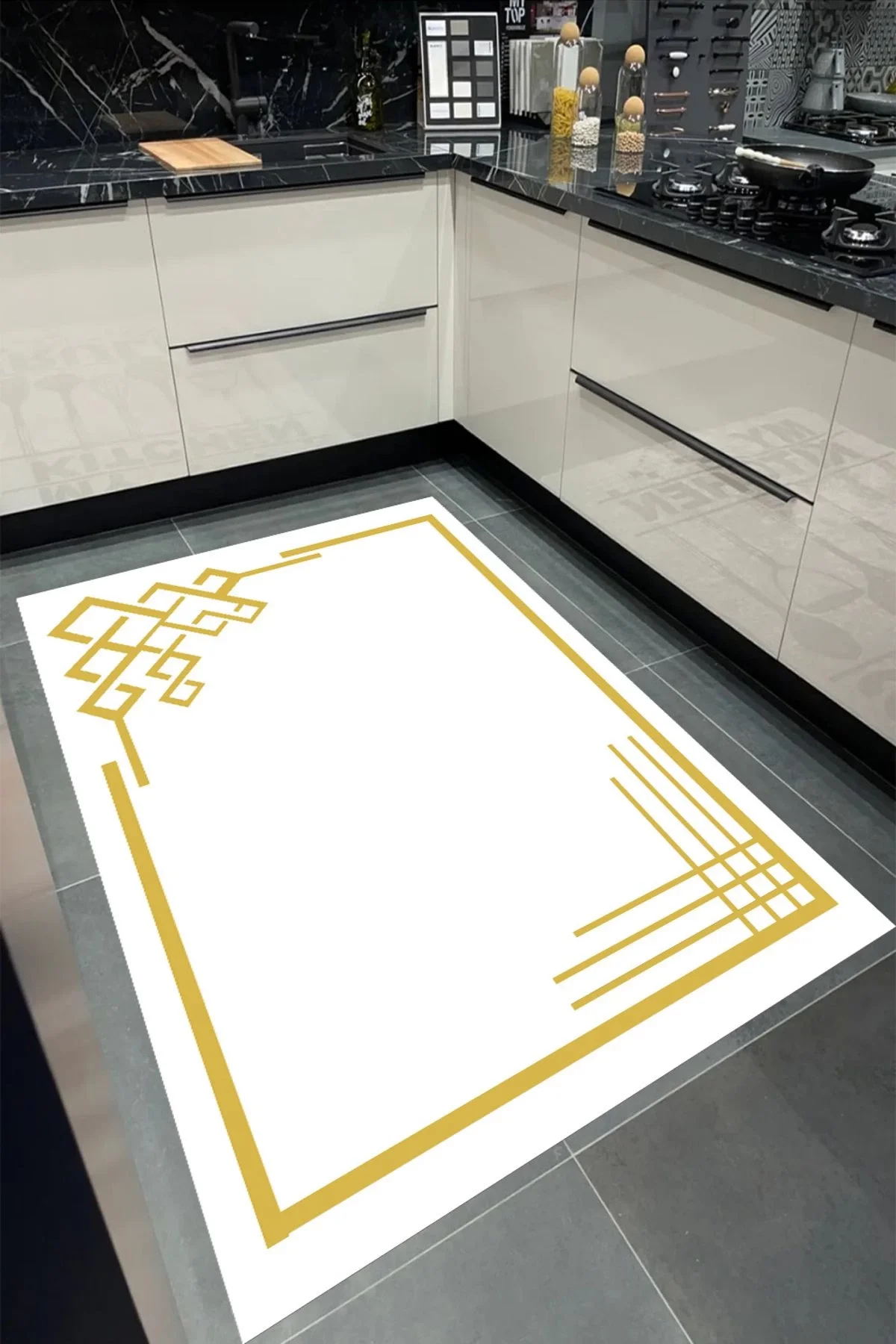 Yıkanabilir Kaymaz Taban Halı Salon Dekor Yolluk Koridor Mutfak Halısı Riple
