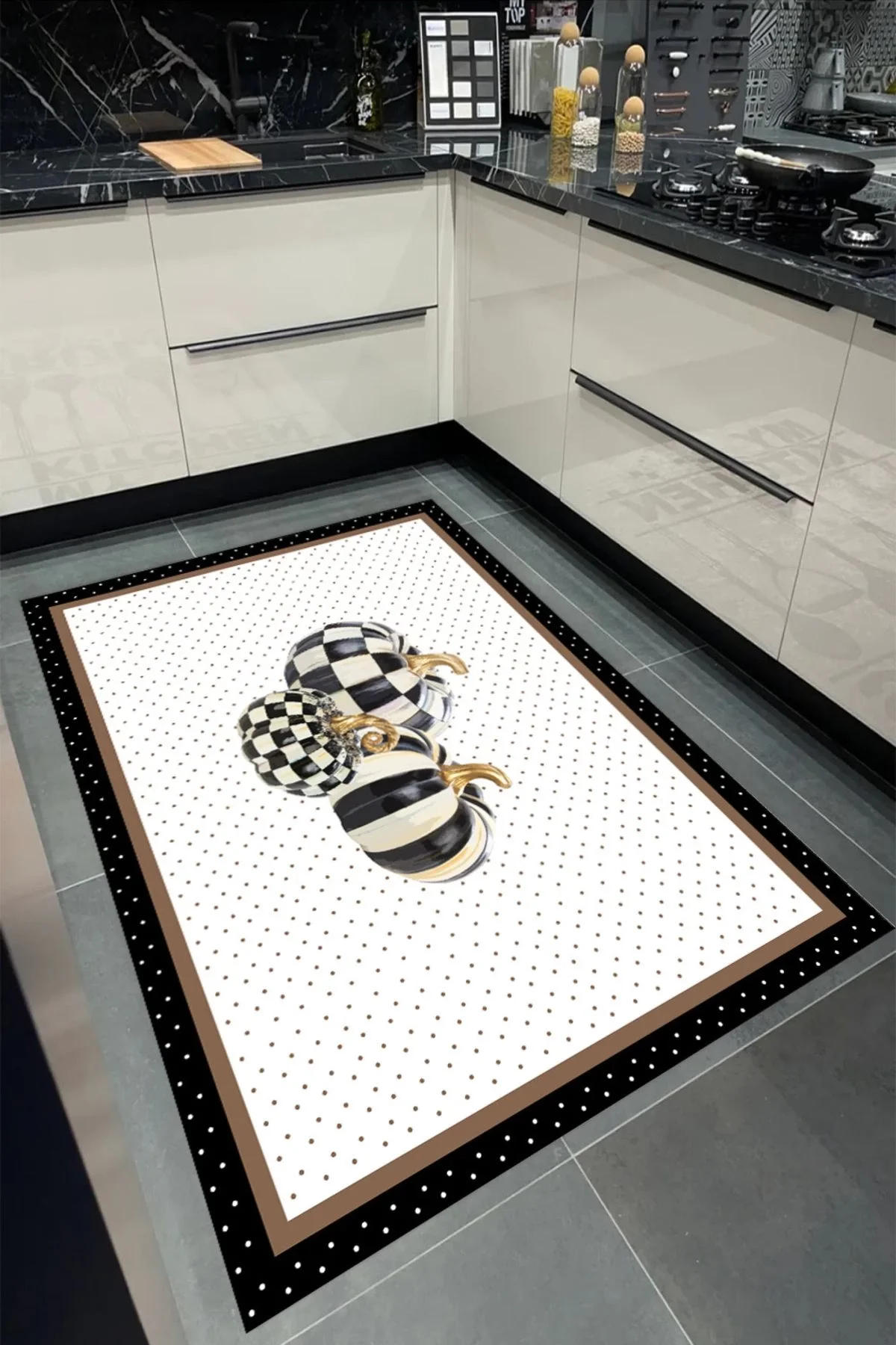 Yıkanabilir Kaymaz Taban Halı Salon Dekor Yolluk Koridor Mutfak 4006