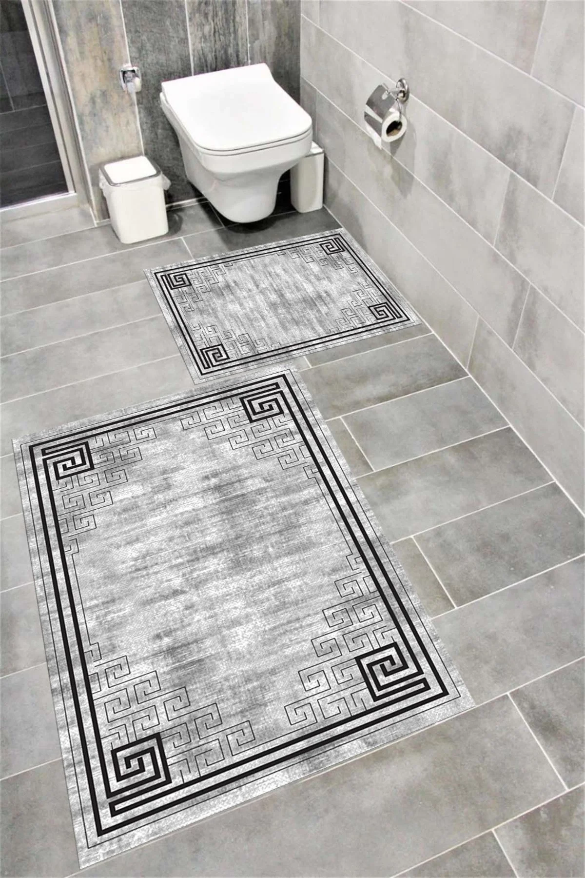Su Emici Yumuşak Kaymaz Taban Sünger Dolgulu Yıkanabilir Dekoratif Banyo Paspası 1263