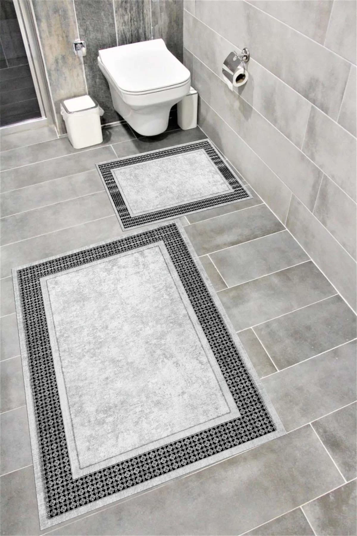 Su Emici Yumuşak Kaymaz Taban Sünger Dolgulu Yıkanabilir Dekoratif Banyo Paspası 1361DEKORSAN