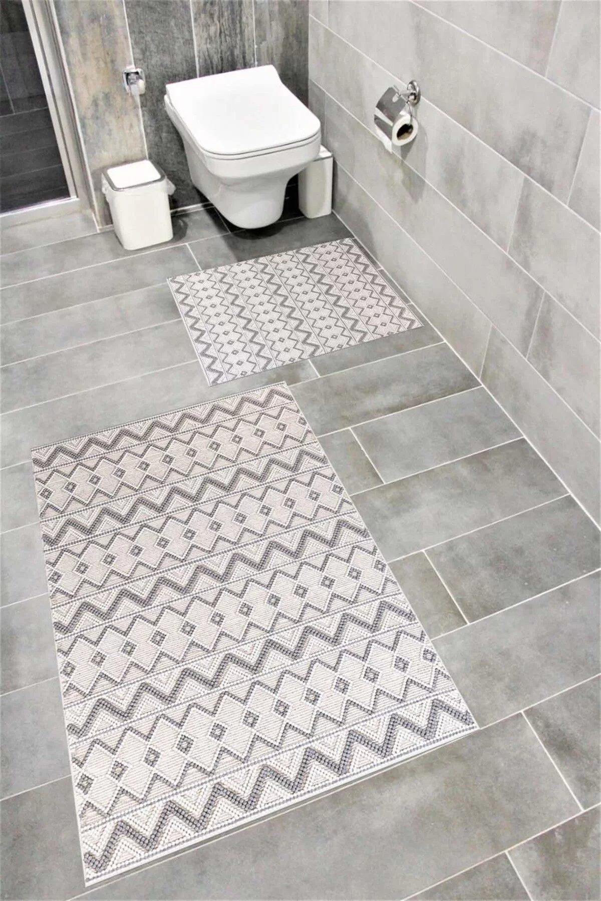 Su Emici Yumuşak Kaymaz Taban Sünger Dolgulu Yıkanabilir Dekoratif Banyo Paspası 1902KELVİN