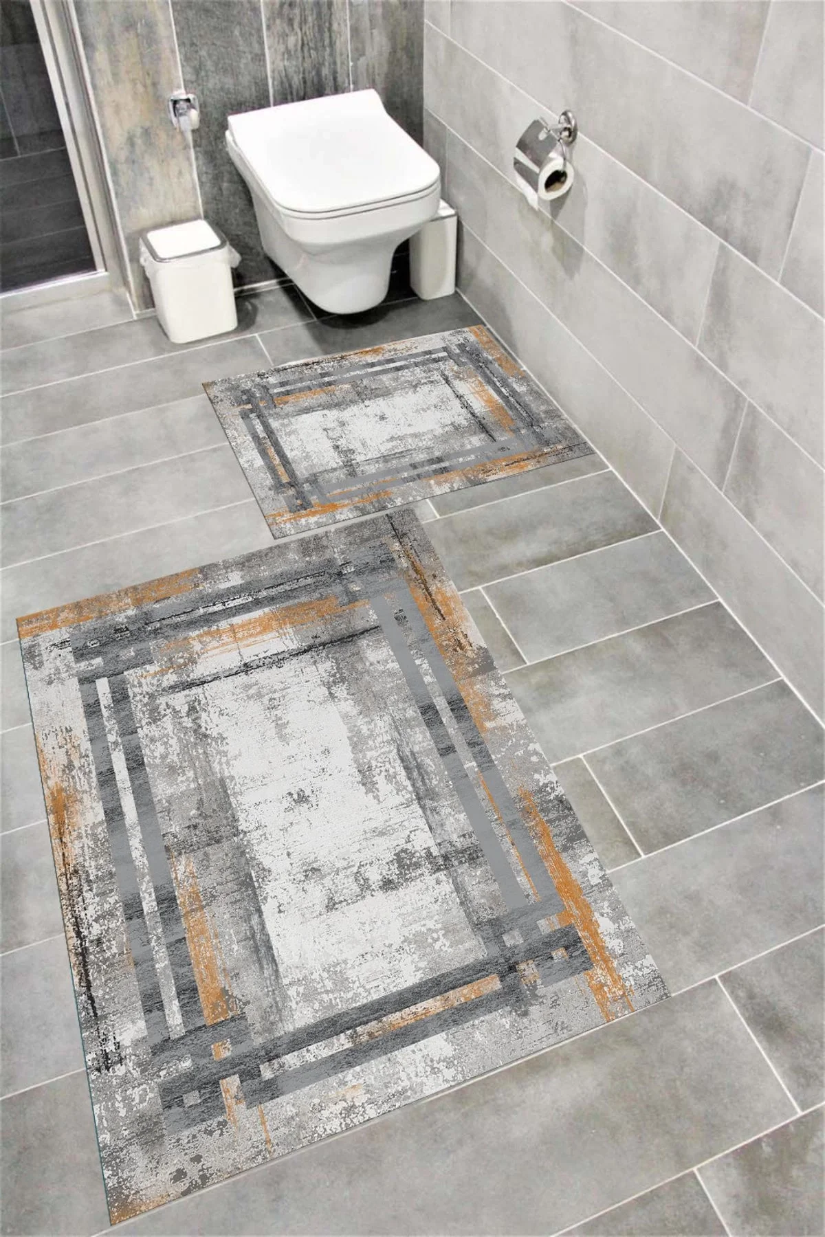 Su Emici Yumuşak Kaymaz Taban Sünger Dolgulu Yıkanabilir Dekoratif Banyo Paspası AFRODİT