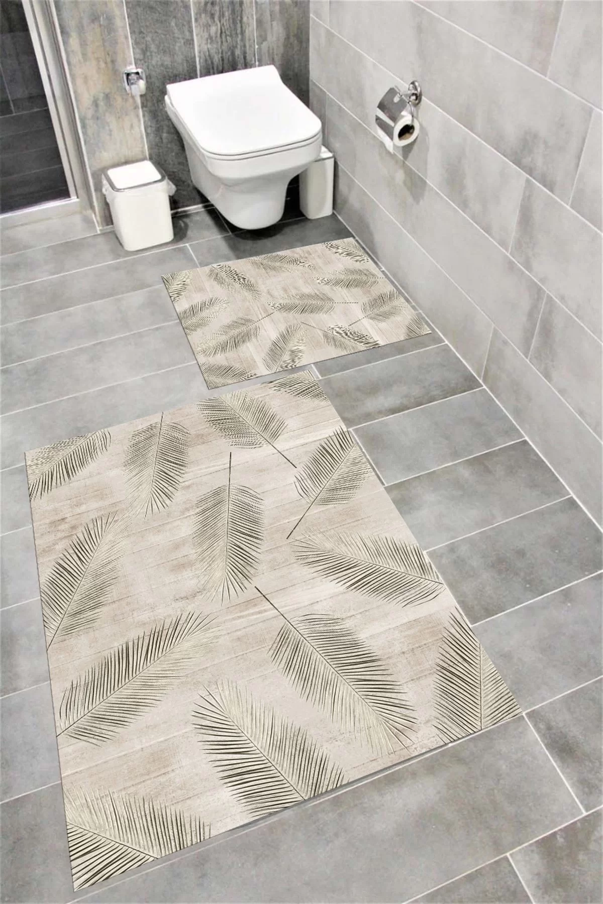 Su Emici Yumuşak Kaymaz Taban Sünger Dolgulu Yıkanabilir Dekoratif Banyo Paspası MULTİ