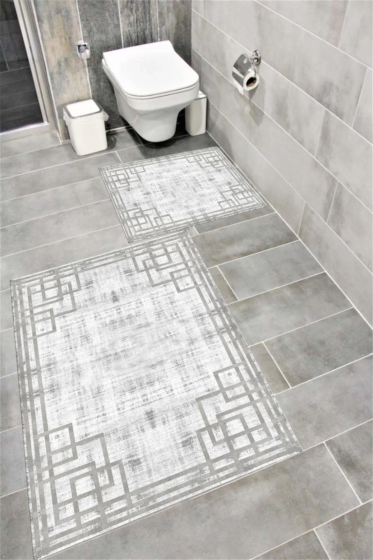 Su Emici Yumuşak Kaymaz Taban Sünger Dolgulu Yıkanabilir Dekoratif Banyo Paspası FAST