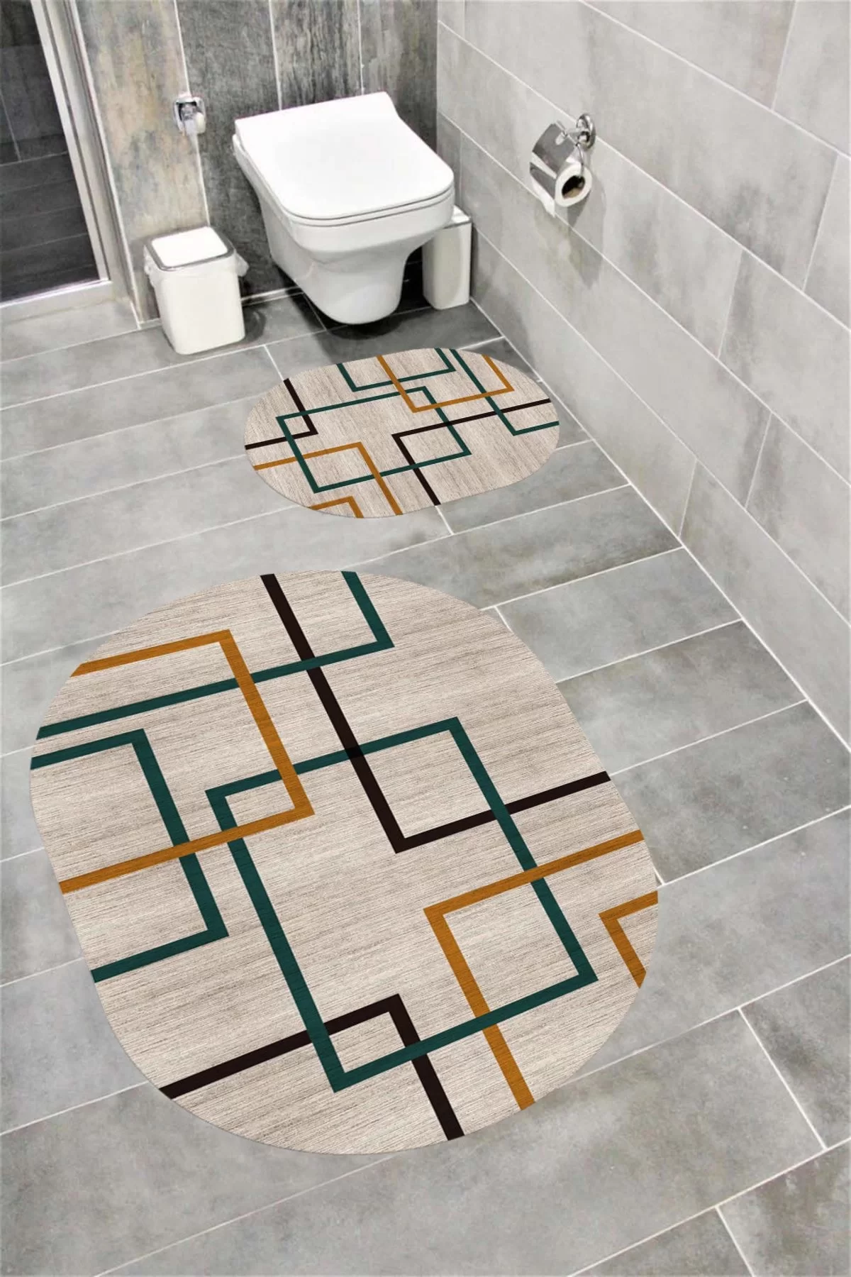 Su Emici Yumuşak Kaymaz Taban Sünger Dolgulu Yıkanabilir Dekoratif Banyo Paspası MOODOVAL