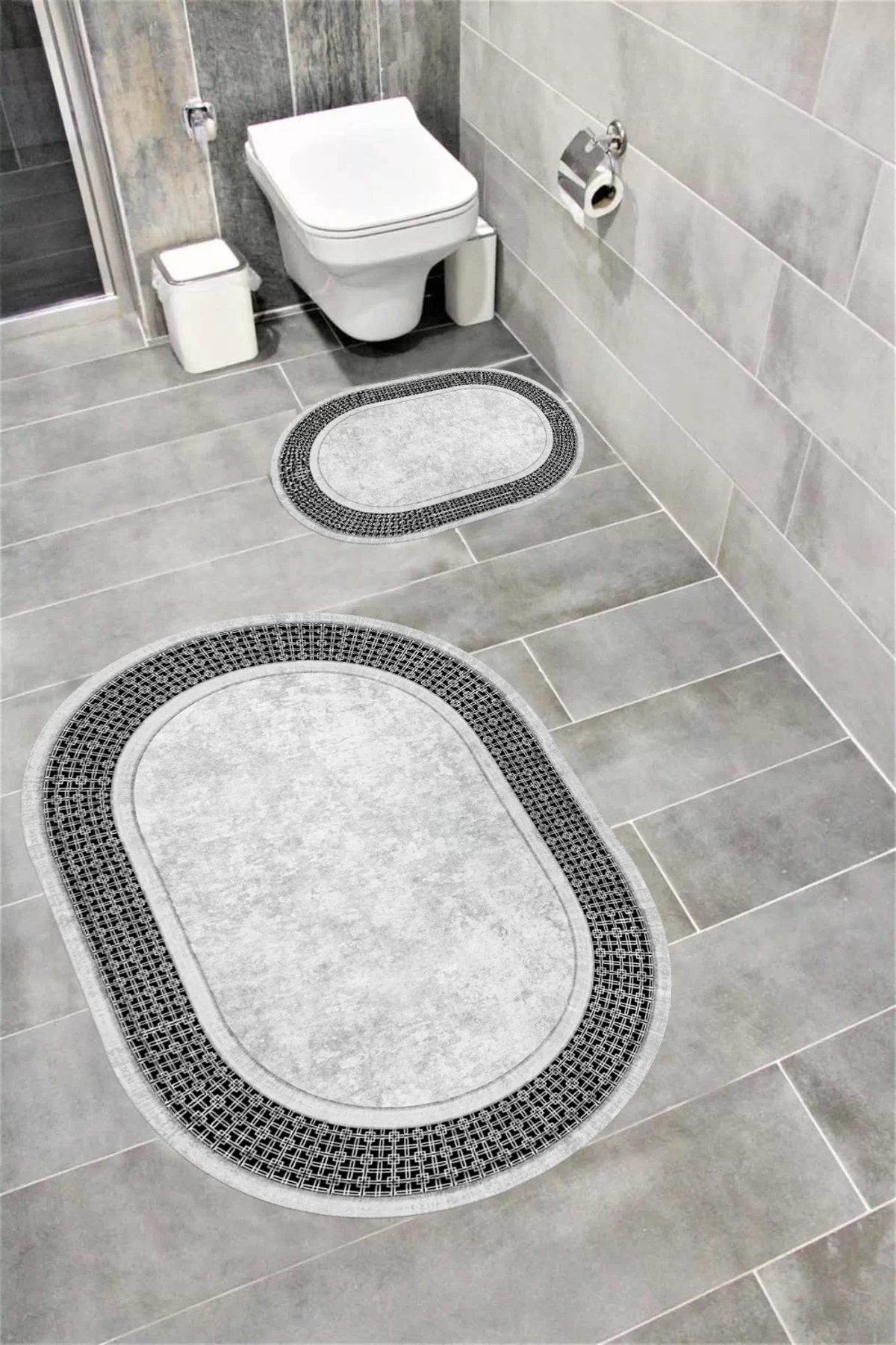 Su Emici Yumuşak Kaymaz Taban Sünger Dolgulu Yıkanabilir Dekoratif Banyo Paspası 1361DEKORSANOVAL