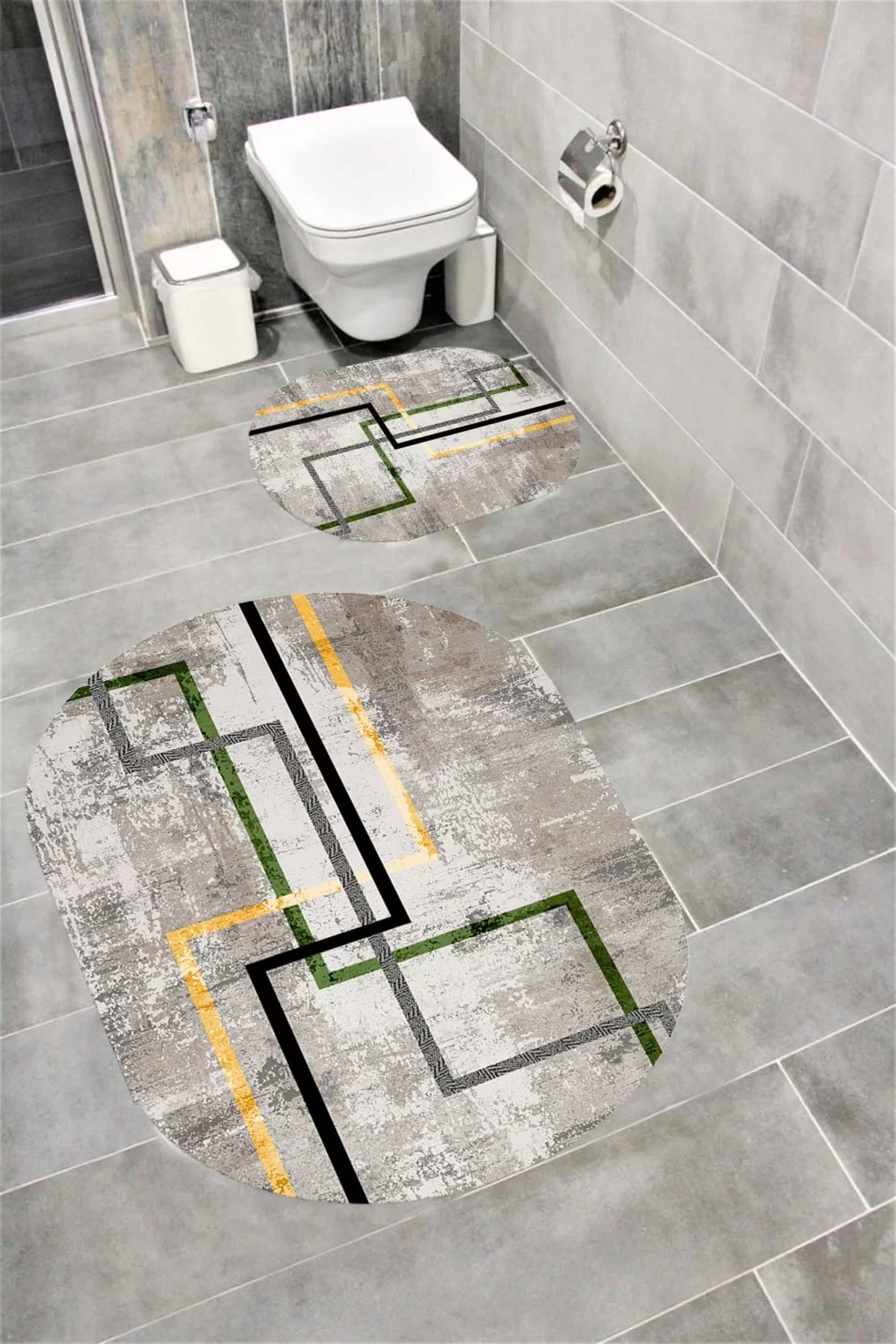 Su Emici Yumuşak Kaymaz Taban Sünger Dolgulu Yıkanabilir Dekoratif Banyo Paspası FİLİZOVAL