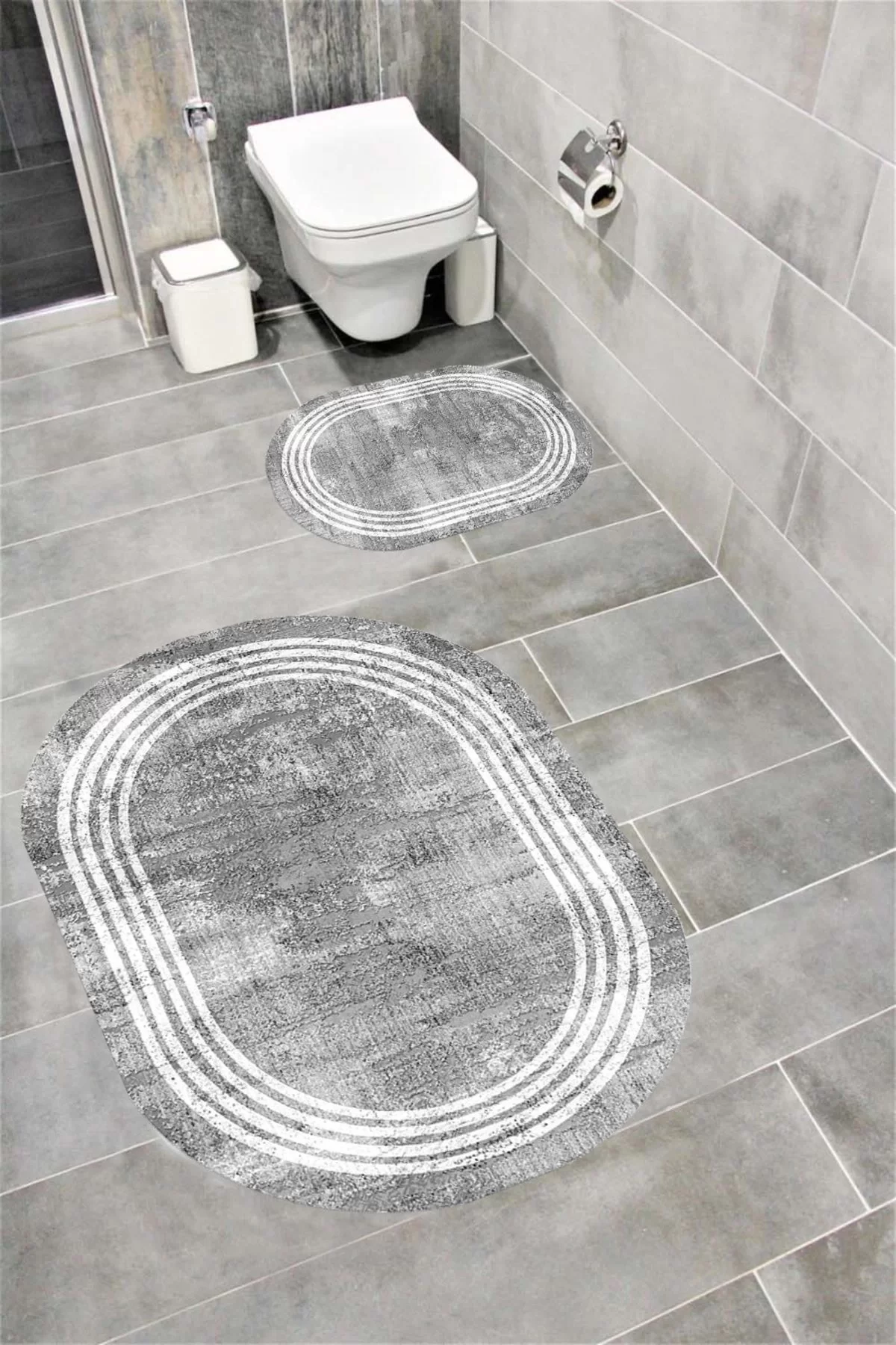Su Emici Yumuşak Kaymaz Taban Sünger Dolgulu Yıkanabilir Dekoratif Banyo Paspası İNSİDEOVAL