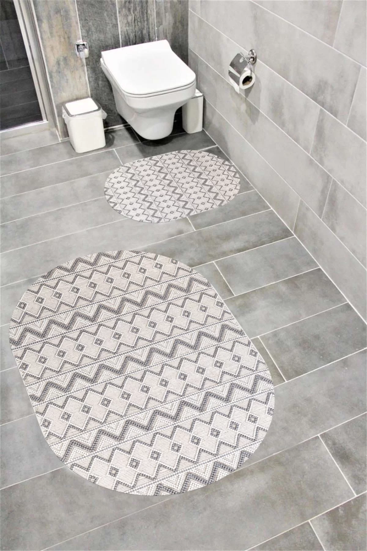 Su Emici Yumuşak Kaymaz Taban Sünger Dolgulu Yıkanabilir Dekoratif Banyo Paspası 1092KELVİNOVAL