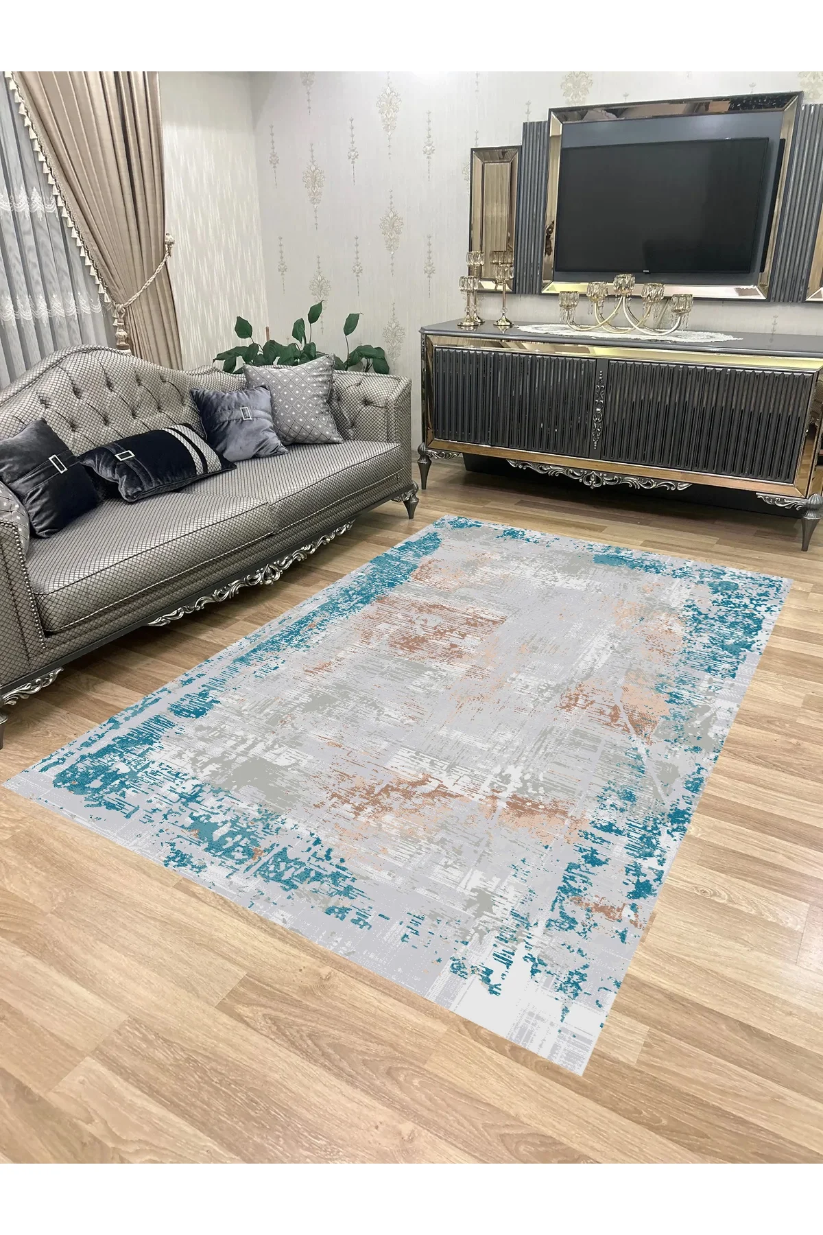 Yıkanabilir Kaymaz Taban Halı Mutfak Dekor Yolluk Koridor Halısı Salon Halısı 1046