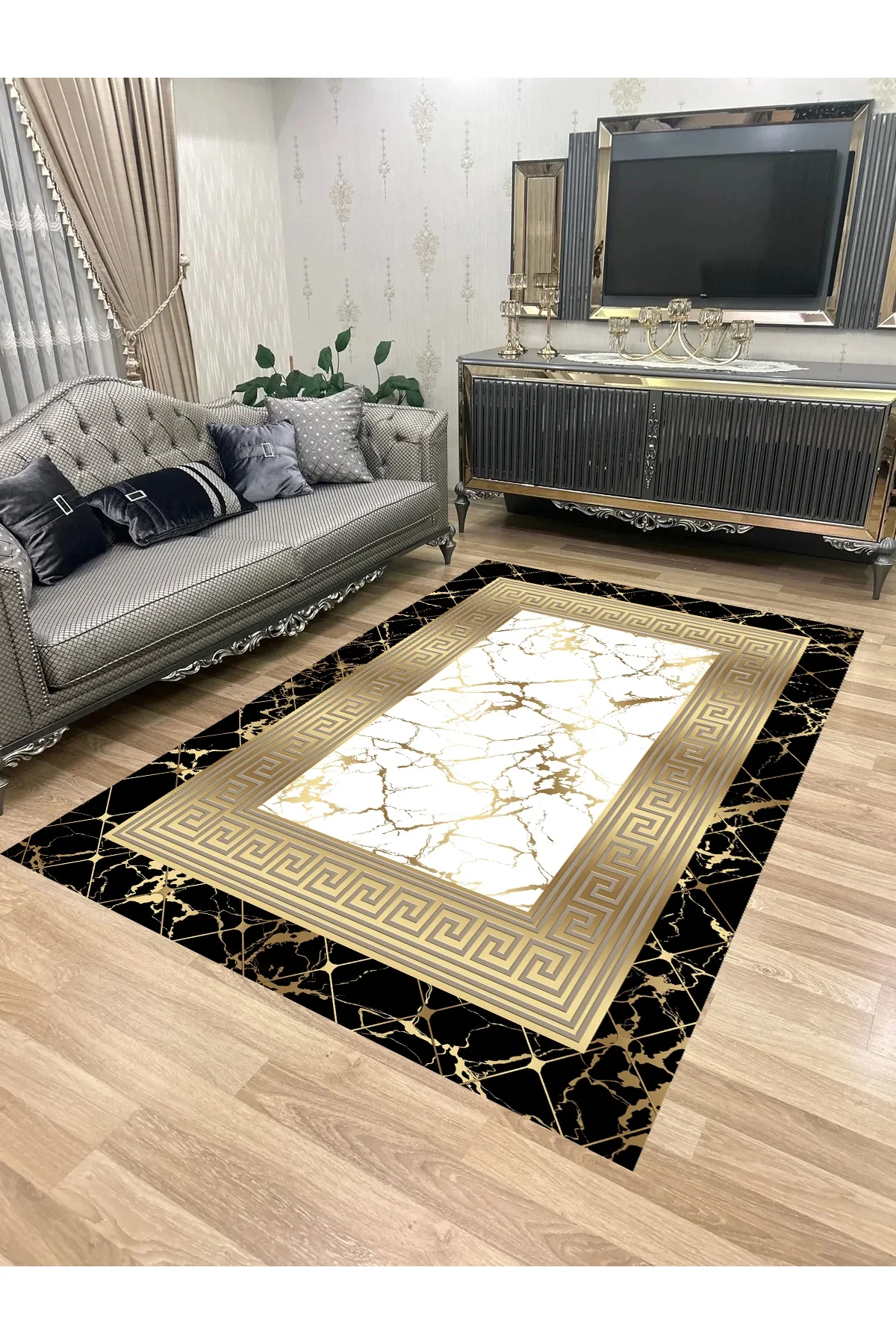 Yıkanabilir Kaymaz Taban Halı Mutfak Dekor Yolluk Koridor Halısı Salon Halısı 1054