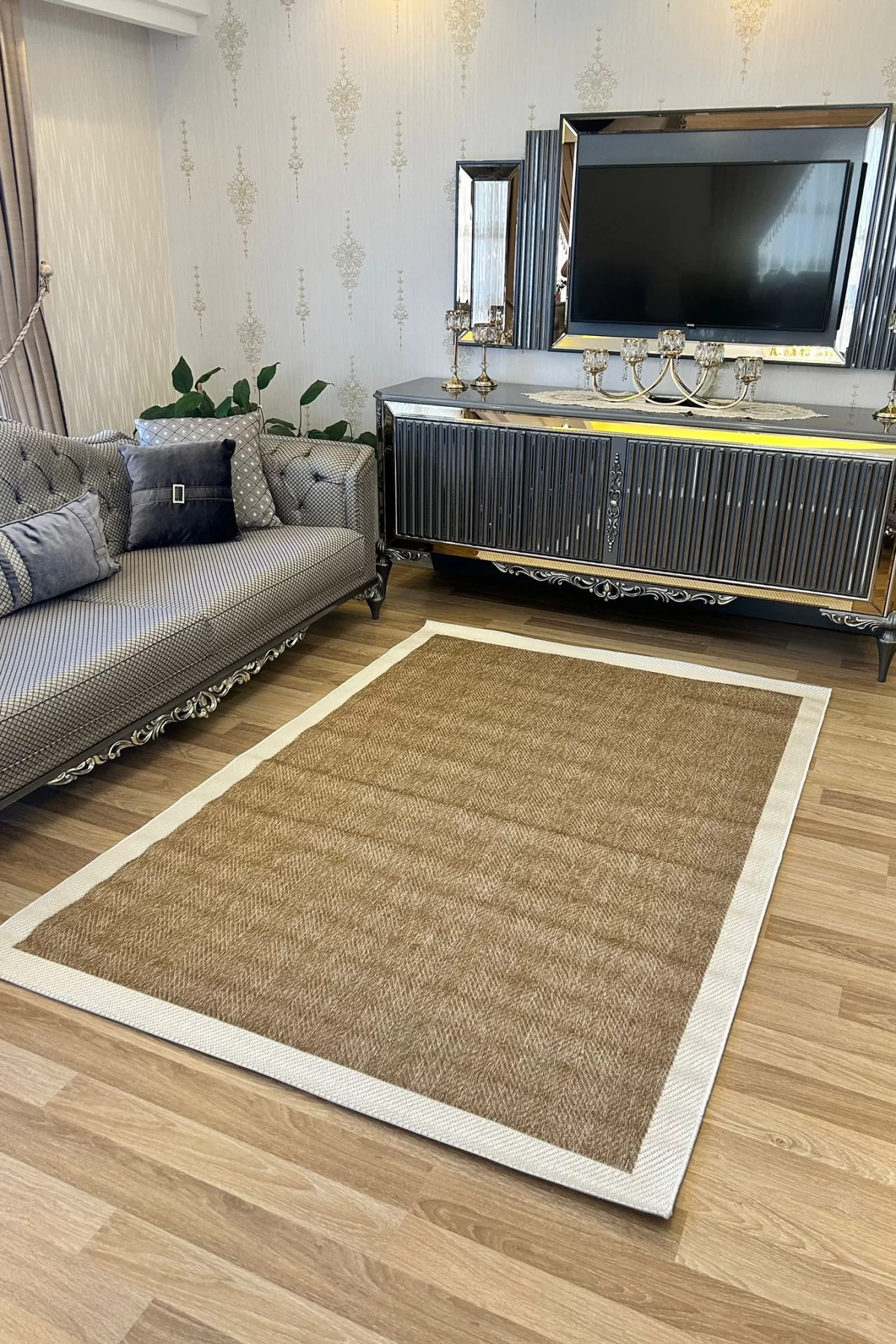 Sisal Halı Kahverengi Deneme