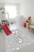 Oyun Halısı Makinede Yıkanabilir Kaymaz Taban Leke Tutmaz Antibakteriyel Çocuk Odası Halısı