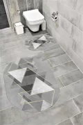 Su Emici Yumuşak Kaymaz Taban Sünger Dolgulu Yıkanabilir Dekoratif Banyo Paspası-1131