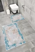 Su Emici Yumuşak Kaymaz Taban Sünger Dolgulu  Yıkanabilir Dekoratif Banyo Paspası 1046