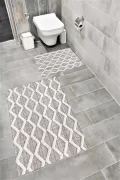 Su Emici Yumuşak Kaymaz Taban Sünger Dolgulu Yıkanabilir Dekoratif Banyo Paspası-1093drew