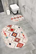 Su Emici Yumuşak Kaymaz Taban Sünger Dolgulu Yıkanabilir Dekoratif Banyo Paspası-iskandinavrenkli