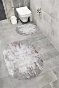 Su Emici Yumuşak Kaymaz Taban Sünger Dolgulu Yıkanabilir Dekoratif Banyo Paspası-1228