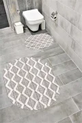 Su Emici Yumuşak Kaymaz Taban Sünger Dolgulu Yıkanabilir Dekoratif Banyo Paspası-1093