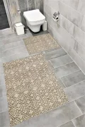 Su Emici Yumuşak Kaymaz Taban Sünger Dolgulu Yıkanabilir Dekoratif Banyo Paspası-1230