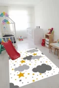 Oyun Halısı Makinede Yıkanabilir Kaymaz Taban Leke Tutmaz Antibakteriyel Çocuk Odası Halısı