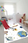 Oyun Halısı Makinede Yıkanabilir Kaymaz Taban Leke Tutmaz Antibakteriyel Çocuk Odası Halısı