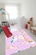 Oyun Halısı Makinede Yıkanabilir Kaymaz Taban Leke Tutmaz Antibakteriyel Çocuk Odası Halısı