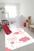 Oyun Halısı Makinede Yıkanabilir Kaymaz Taban Leke Tutmaz Antibakteriyel Çocuk Odası Halısı