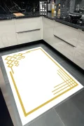 Yıkanabilir Kaymaz Taban Halı Salon Dekor Yolluk Koridor Mutfak Halısı Riple