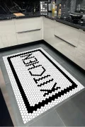 Yıkanabilir Kaymaz Taban Halı Salon Dekor Yolluk Koridor Mutfak Halısı 4002
