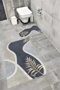 Su Emici Yumuşak Kaymaz Taban Sünger Dolgulu Yıkanabilir Dekoratif Banyo Paspası 1137