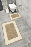 Su Emici Yumuşak Kaymaz Taban Sünger Dolgulu Yıkanabilir Dekoratif Banyo Paspası 1072