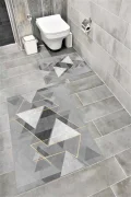 Su Emici Yumuşak Kaymaz Taban Sünger Dolgulu Yıkanabilir Dekoratif Banyo Paspası 1131