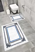 Su Emici Yumuşak Kaymaz Taban Sünger Dolgulu Yıkanabilir Dekoratif Banyo Paspası 1220