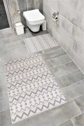 Su Emici Yumuşak Kaymaz Taban Sünger Dolgulu Yıkanabilir Dekoratif Banyo Paspası 1902KELVİN