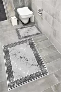 Su Emici Yumuşak Kaymaz Taban Sünger Dolgulu Yıkanabilir Dekoratif Banyo Paspası AGİNG