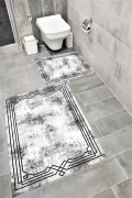 Su Emici Yumuşak Kaymaz Taban Sünger Dolgulu Yıkanabilir Dekoratif Banyo Paspası EHL59