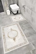 Su Emici Yumuşak Kaymaz Taban Sünger Dolgulu Yıkanabilir Dekoratif Banyo Paspası BONJOUR