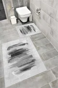 Su Emici Yumuşak Kaymaz Taban Sünger Dolgulu Yıkanabilir Dekoratif Banyo Paspası EHL195