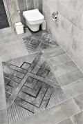 Su Emici Yumuşak Kaymaz Taban Sünger Dolgulu Yıkanabilir Dekoratif Banyo Paspası EHL05