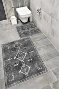 Su Emici Yumuşak Kaymaz Taban Sünger Dolgulu Yıkanabilir Dekoratif Banyo Paspası EHL132A