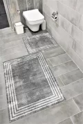 Su Emici Yumuşak Kaymaz Taban Sünger Dolgulu Yıkanabilir Dekoratif Banyo Paspası İNSİDE