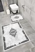 Su Emici Yumuşak Kaymaz Taban Sünger Dolgulu Yıkanabilir Dekoratif Banyo Paspası PERVAZ