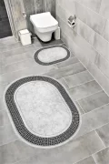 Su Emici Yumuşak Kaymaz Taban Sünger Dolgulu Yıkanabilir Dekoratif Banyo Paspası 1361DEKORSANOVAL