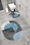 Su Emici Yumuşak Kaymaz Taban Sünger Dolgulu Yıkanabilir Dekoratif Banyo Paspası JUDGEOVAL
