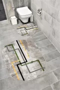 Su Emici Yumuşak Kaymaz Taban Sünger Dolgulu Yıkanabilir Dekoratif Banyo Paspası FİLİZOVAL