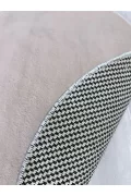 Peluş Puffy Bambu Kaymaz Deri Taban 2li Set Klozet Krem Banyo Paspas Takımı